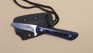 Black and Blue G-10 Caping/Hunting Neck Knife